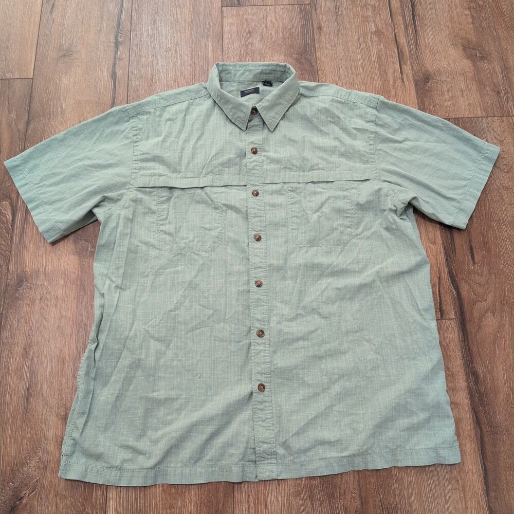 Arrow‎ Men's XL Short Sleeve Green Button Up Shirt